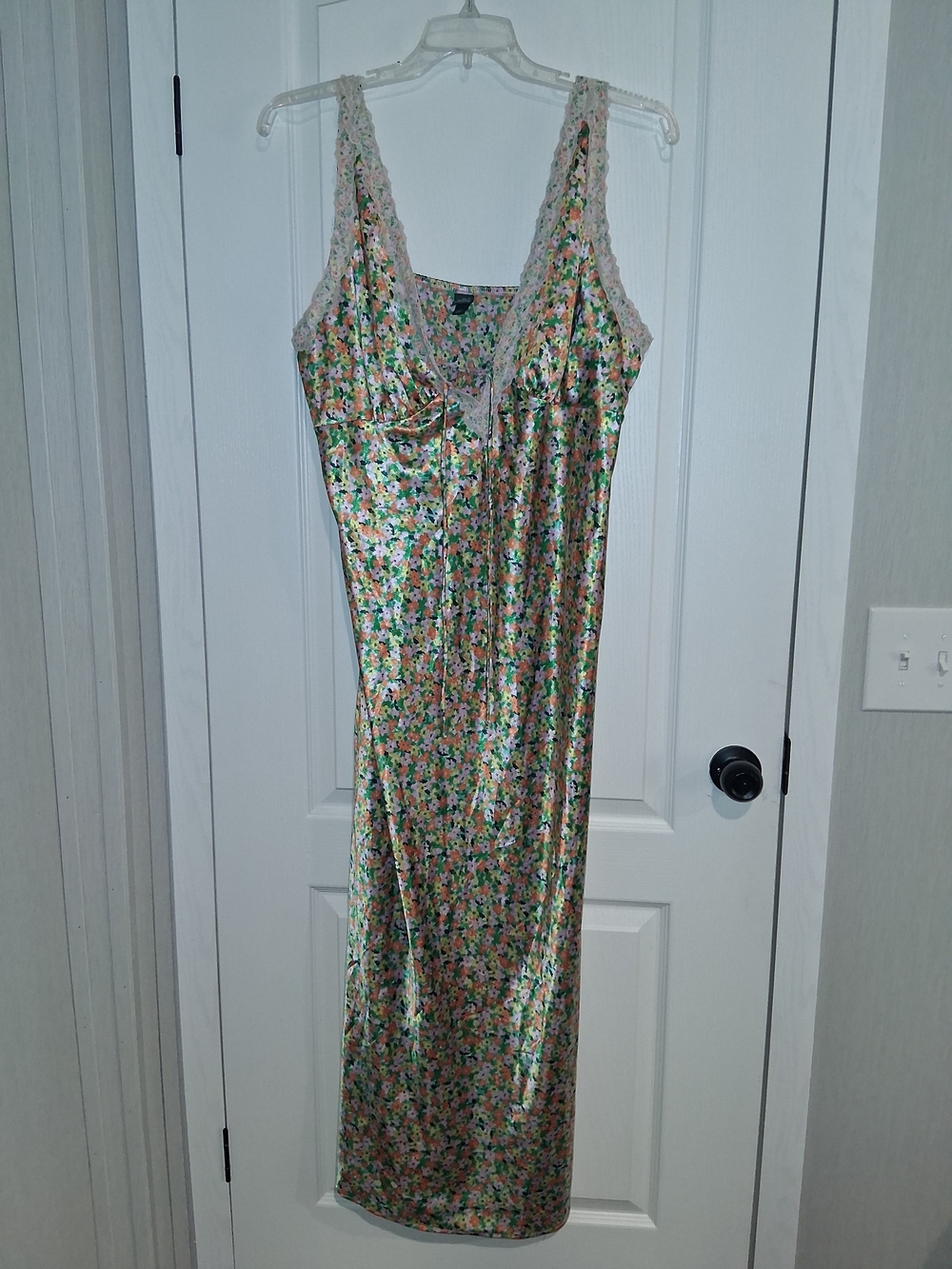 Wild Fable Women’s Floral Full Slip Dress 2XL Pink Multicolor Adjustable